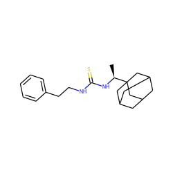 C[C@H](NC(=S)NCCc1ccccc1)C12CC3CC(CC(C3)C1)C2 ZINC000006329101