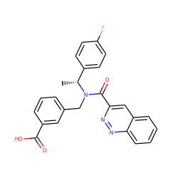 C[C@H](c1ccc(F)cc1)N(Cc1cccc(C(=O)O)c1)C(=O)c1cc2ccccc2nn1 ZINC000473113860