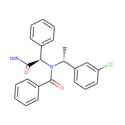 C[C@H](c1cccc(Cl)c1)N(C(=O)c1ccccc1)[C@@H](C(N)=O)c1ccccc1 ZINC001772645624