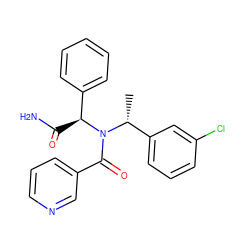 C[C@H](c1cccc(Cl)c1)N(C(=O)c1cccnc1)[C@@H](C(N)=O)c1ccccc1 ZINC001772639479