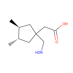 C[C@H]1CC(CN)(CC(=O)O)C[C@@H]1C ZINC000003932233