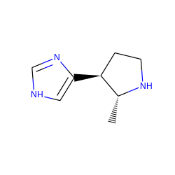 C[C@H]1NCC[C@@H]1c1c[nH]cn1 ZINC000000016615