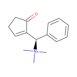C[N+](C)(C)[C@@H](C1=CCCC1=O)c1ccccc1 ZINC000001711970