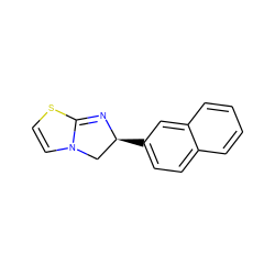 C1=CN2C[C@H](c3ccc4ccccc4c3)N=C2S1 ZINC000117648942