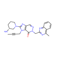 CC#CCn1c(N2CCC[C@@H](N)C2)nc2cnn(Cc3nc(C)c4ccccc4n3)c(=O)c21 ZINC000029045955