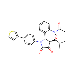 CC(=O)N(C)c1ccccc1[C@@H]1[C@@H](C(=O)C(C)C)C(=O)C(=O)N1c1ccc(-c2ccsc2)cc1 ZINC000169695399