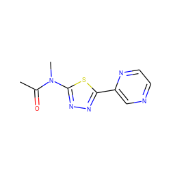 CC(=O)N(C)c1nnc(-c2cnccn2)s1 ZINC000001348985