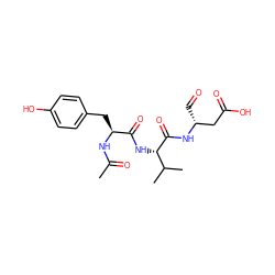 CC(=O)N[C@@H](Cc1ccc(O)cc1)C(=O)N[C@H](C(=O)N[C@H](C=O)CC(=O)O)C(C)C ZINC000026401757