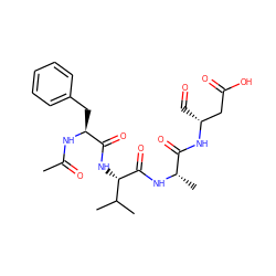 CC(=O)N[C@@H](Cc1ccccc1)C(=O)N[C@H](C(=O)N[C@@H](C)C(=O)N[C@H](C=O)CC(=O)O)C(C)C ZINC000003921873