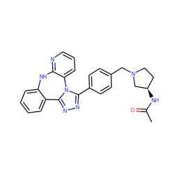CC(=O)N[C@@H]1CCN(Cc2ccc(-c3nnc4n3-c3cccnc3Nc3ccccc3-4)cc2)C1 ZINC000096174018