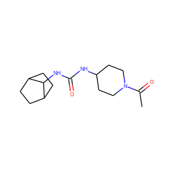 CC(=O)N1CCC(NC(=O)NC2C3CCC2CC3)CC1 ZINC000066076136