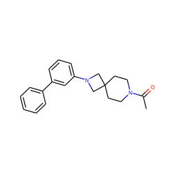 CC(=O)N1CCC2(CC1)CN(c1cccc(-c3ccccc3)c1)C2 ZINC000003956050