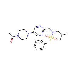 CC(=O)N1CCN(c2cnc(CN(CC(C)C)S(=O)(=O)Cc3ccccc3)nc2)CC1 ZINC000147251427