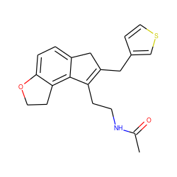 CC(=O)NCCC1=C(Cc2ccsc2)Cc2ccc3c(c21)CCO3 ZINC000071319404