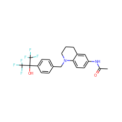 CC(=O)Nc1ccc2c(c1)CCCN2Cc1ccc(C(O)(C(F)(F)F)C(F)(F)F)cc1 ZINC000205724870