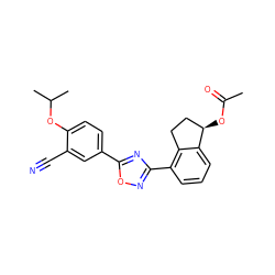 CC(=O)O[C@@H]1CCc2c(-c3noc(-c4ccc(OC(C)C)c(C#N)c4)n3)cccc21 ZINC000117381205
