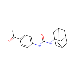 CC(=O)c1ccc(NC(=O)NC23CC4CC(CC(C4)C2)C3)cc1 ZINC000043466501