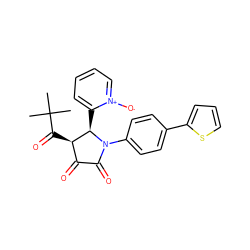 CC(C)(C)C(=O)[C@@H]1C(=O)C(=O)N(c2ccc(-c3cccs3)cc2)[C@@H]1c1cccc[n+]1[O-] ZINC000169695059