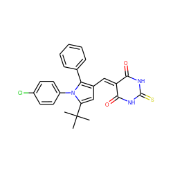 CC(C)(C)c1cc(C=C2C(=O)NC(=S)NC2=O)c(-c2ccccc2)n1-c1ccc(Cl)cc1 ZINC000169330196