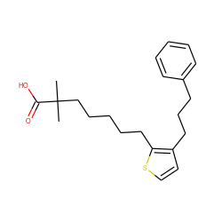 CC(C)(CCCCCc1sccc1CCCc1ccccc1)C(=O)O ZINC000001533882