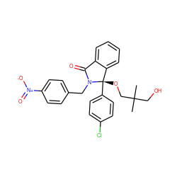 CC(C)(CO)CO[C@]1(c2ccc(Cl)cc2)c2ccccc2C(=O)N1Cc1ccc([N+](=O)[O-])cc1 ZINC000066111919