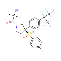 CC(C)(N)C(=O)N1CC[C@](c2ccc(C(F)(C(F)(F)F)C(F)(F)F)cc2)(S(=O)(=O)c2ccc(F)cc2)C1 ZINC001772571131