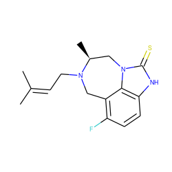 CC(C)=CCN1Cc2c(F)ccc3[nH]c(=S)n(c23)C[C@@H]1C ZINC000005551648