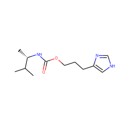 CC(C)[C@H](C)NC(=O)OCCCc1c[nH]cn1 ZINC000013490991