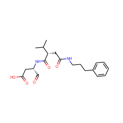 CC(C)[C@H](CC(=O)NCCCc1ccccc1)C(=O)N[C@H](C=O)CC(=O)O ZINC000058590483