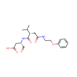 CC(C)[C@H](CC(=O)NCCOc1ccccc1)C(=O)N[C@H](C=O)CC(=O)O ZINC000058582022