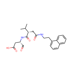 CC(C)[C@H](CC(=O)NCCc1cccc2ccccc12)C(=O)N[C@H](C=O)CC(=O)O ZINC000058655489