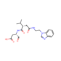 CC(C)[C@H](CC(=O)NCCn1cnc2ccccc21)C(=O)N[C@H](C=O)CC(=O)O ZINC000058582918