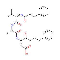 CC(C)[C@H](NC(=O)CCc1ccccc1)C(=O)N[C@@H](C)C(=O)N[C@@H](CC(=O)O)C(=O)CCCc1ccccc1 ZINC000026653134