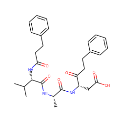 CC(C)[C@H](NC(=O)CCc1ccccc1)C(=O)N[C@@H](C)C(=O)N[C@@H](CC(=O)O)C(=O)CCc1ccccc1 ZINC000026644159