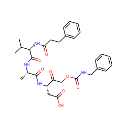 CC(C)[C@H](NC(=O)CCc1ccccc1)C(=O)N[C@@H](C)C(=O)N[C@@H](CC(=O)O)C(=O)COC(=O)NCc1ccccc1 ZINC000029571842