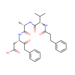 CC(C)[C@H](NC(=O)CCc1ccccc1)C(=O)N[C@@H](C)C(=O)N[C@@H](CC(=O)O)C(=O)Cc1ccccc1 ZINC000026645782