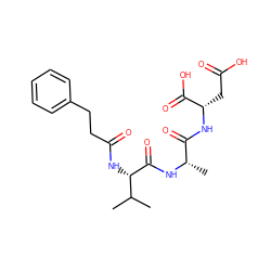 CC(C)[C@H](NC(=O)CCc1ccccc1)C(=O)N[C@@H](C)C(=O)N[C@@H](CC(=O)O)C(=O)O ZINC000026281531