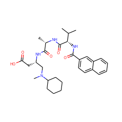 CC(C)[C@H](NC(=O)c1ccc2ccccc2c1)C(=O)N[C@@H](C)C(=O)N[C@@H](CC(=O)O)CN(C)C1CCCCC1 ZINC000049755994