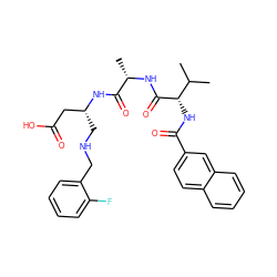 CC(C)[C@H](NC(=O)c1ccc2ccccc2c1)C(=O)N[C@@H](C)C(=O)N[C@H](CNCc1ccccc1F)CC(=O)O ZINC000049757534