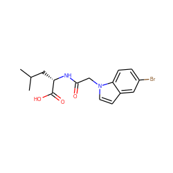 CC(C)C[C@H](NC(=O)Cn1ccc2cc(Br)ccc21)C(=O)O ZINC000070666315