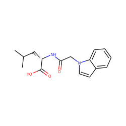 CC(C)C[C@H](NC(=O)Cn1ccc2ccccc21)C(=O)O ZINC000036370023
