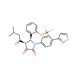 CC(C)CC(=O)[C@@H]1C(=O)C(=O)N(c2ccc(-c3ccon3)cc2)[C@@H]1c1ccccc1OC(F)(F)F ZINC000169695737
