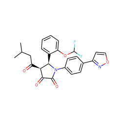 CC(C)CC(=O)[C@@H]1C(=O)C(=O)N(c2ccc(-c3ccon3)cc2)[C@@H]1c1ccccc1OC(F)F ZINC000169695733