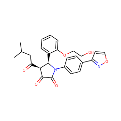 CC(C)CC(=O)[C@@H]1C(=O)C(=O)N(c2ccc(-c3ccon3)cc2)[C@@H]1c1ccccc1OCCO ZINC000169695797