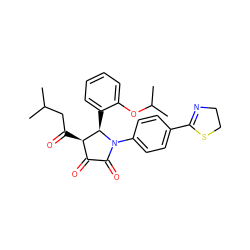 CC(C)CC(=O)[C@@H]1C(=O)C(=O)N(c2ccc(C3=NCCS3)cc2)[C@@H]1c1ccccc1OC(C)C ZINC000169696098
