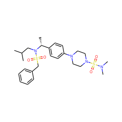 CC(C)CN([C@H](C)c1ccc(N2CCN(S(=O)(=O)N(C)C)CC2)cc1)S(=O)(=O)Cc1ccccc1 ZINC000143975887