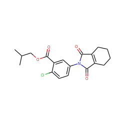 CC(C)COC(=O)c1cc(N2C(=O)C3=C(CCCC3)C2=O)ccc1Cl ZINC000103272164