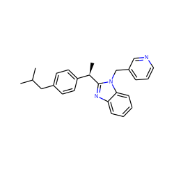 CC(C)Cc1ccc([C@@H](C)c2nc3ccccc3n2Cc2cccnc2)cc1 ZINC000084714442