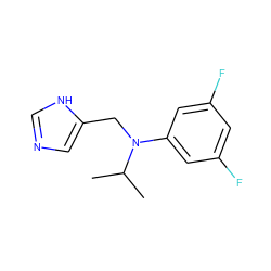 CC(C)N(Cc1cnc[nH]1)c1cc(F)cc(F)c1 ZINC000096177502