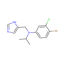 CC(C)N(Cc1cnc[nH]1)c1ccc(Br)c(Cl)c1 ZINC000096177557